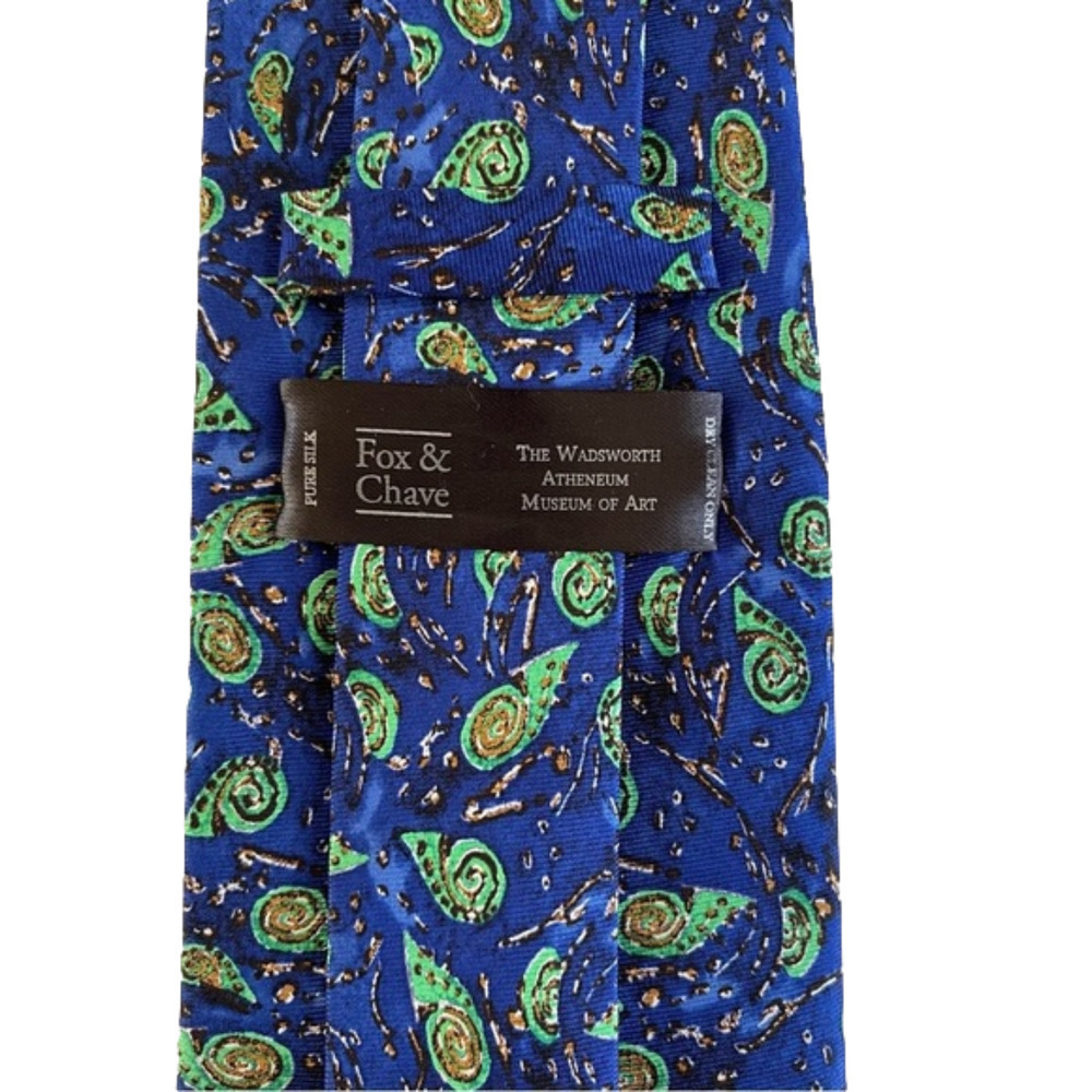 Fox & Chave 100% Pure Silk Necktie from Wadsworth Atheneum Museum of Art